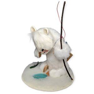 Vintage Annalee Winter Polar Bear Ice Fishing FIgure
